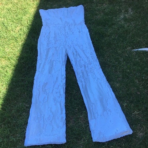 Dress The Population Andy White Sequin Jumpsuit - Picture 4 of 7